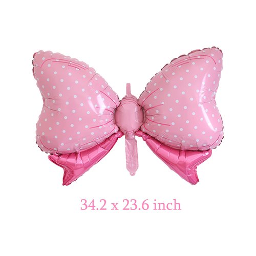 8Pcs Wheel Balloons Car Tires Foil Balloons Pink Bows Mylar Balloons for Race Car Themed Gender Reveal Birthday Party Decorations Supplies