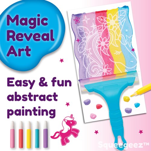Creativity for Kids Squeegeez Magic Reveal Art Kit: Unicorn - Arts and Crafts Kit for Kids, Cool Unicorn Gifts for Girls and Boys Ages 7-12+
