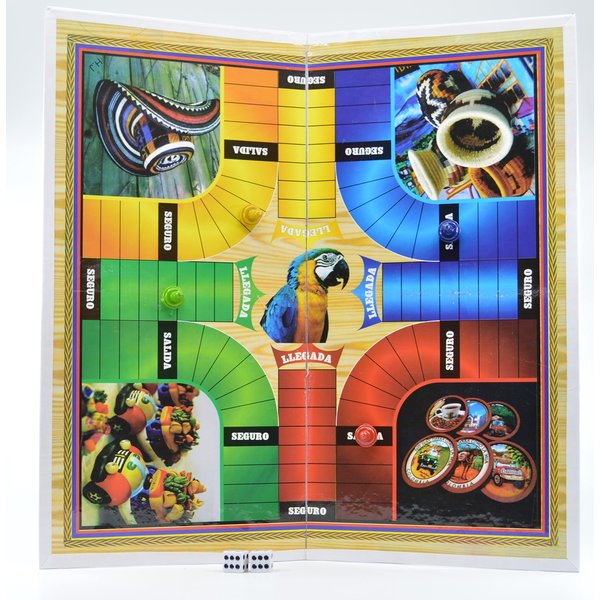 Tablero De Parques Colombiano De Doble Cara y Magnetico (Foldable), Parcheesi Board Game, Double-Sided and Magnetic (Foldable), Juego De Mesa.