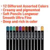 Generic 12 Colors Eyeliner Pencil Set, High Pigmented Eye Makeup Soft Pencils, Long wearing, Deep and Rich in Color, Smooth Ultra Fine