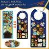 Qpout 24 Pack Make a Nativity Scene Stickers DIY Jesus Christmas Doorknob Hangers Decorations Religious Christmas Crafts for Kids Bible Church Education Happy Birthday Jesus Stickers
