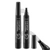 2Pcs Microblading Eyebrow Pen, 2025 Upgraded 3D Waterproof 4-Tip Eyebrow Pencil, Long-Lasting Natural Makeup Fine Stroke Magic Eyebrow Pencil Stay on All Day for Women, Gift for Beginners, Black
