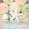 Kilshye Boho Starfish Hair Comb Tiaras Silver Beach Seashell Hair Accessories Pearl Princess Crown for Girls