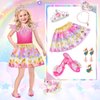 Princess Dress Up for Girls, Dress Up Clothes for Girls with Princess Shoes, Toddler Girls Jewelry Boutique, Pretend Play Gifts for Little Girls Aged 3-6 Years Old