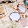 60th Birthday Gifts for Women Stainless Steel Portable Compact Makeup Mirror Behind You All Your Memories Best 60 Years Old Birthday Gift Ideas with Gift Box Engraved Mirror for Wife Friend Rose Gold