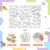 SICOHOME Positive Affirmations Coloring Tablecloth for Kids - 46x33 inch Today is a Good Day to Giant Coloring Poster Art Craft for School Classroom Birthday Activities Party Supplies
