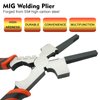VASTOOLS MIG Welding Pliers,8 Inch,Slag Hammer,Fine & Coarse Files,Ergonomic Grip,Hardened Cutting Edge,Mig Nozzle Cleaner