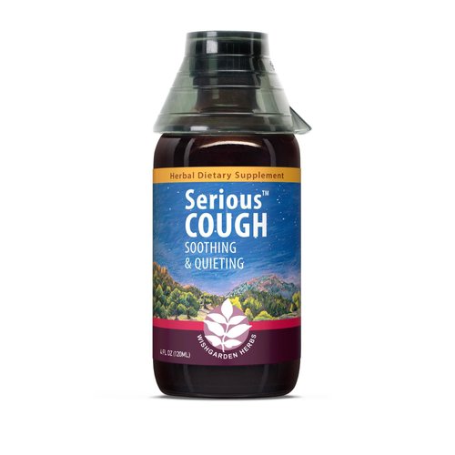 WishGarden Herbs Serious Cough Soothing & Quieting - Fast-Acting Herbal Cough Suppressant for Adults, Dry Cough Relief and Cough Expectorant, Soothes Throat Irritation and Chest Decongestant, 4oz