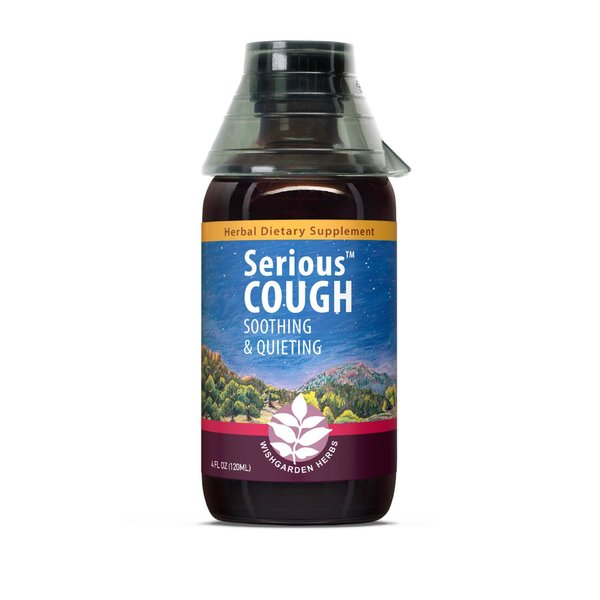 WishGarden Herbs Serious Cough Soothing & Quieting - Fast-Acting Herbal Cough Suppressant for Adults, Dry Cough Relief and Cough Expectorant, Soothes Throat Irritation and Chest Decongestant, 4oz