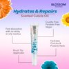 Blossom On the Mend Restoring Scented Portable Cuticle Oil Tube for Travel with Brush Tip, Infused with Real Flowers, 0.34 fl. oz/10ml, Honeysuckle