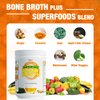 Zammex Bone Broth Plus Superfood Protein Powder (Turmeric Flavor), 8g Hydrolyzed Protein with Vitamin D, for Healthy Skin, Nails, Hair, Joints & Digestion,Non-GMO (30 Servings)