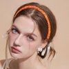 Totelux Glitter Headband for Girls Sparkle Skinny Hair Band Orange Sequins Hair Hoop Birthday Wedding Prom Party Women Hair Accessories