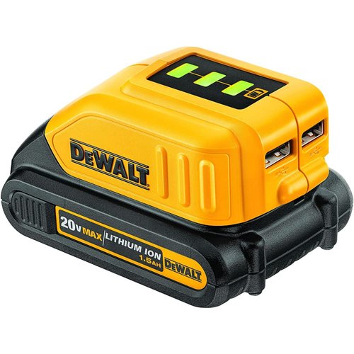 DEWALT 12V/20V MAX* USB Charger, Tool Only (DCB090),Yellow