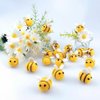 Saktopdeco 1.2 Inch Wool Felt Bees for Crafts Bulk Bumble Bee Plush Decor for Baby Shower Decorations Gift Holiday Wreath DIY Crafts (20 PCS)