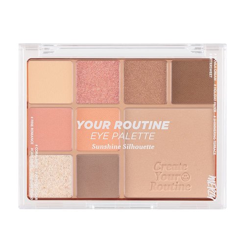 MERZY Your Routine Eye Shadow Palette | Matte, Shimmer, Glitter, Pearls, Highly Pigments, Long-Wearing | 01 Sunshine Sihouette