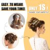 HMD Tousled Updo Messy Bun Hair Piece Hair Extension Ponytail With Elastic Rubber Band Updo Extensions Hairpiece Synthetic Hair Extensions Scrunchies Ponytail Hairpieces for Women