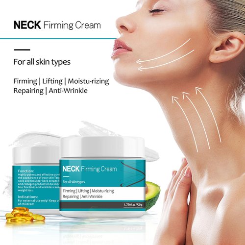Neck Firming Cream, Neck Tightening Cream, Neck Creams for Tightening and Firming, Anti Wrinkle Improves Skin Elasticity Reduce Neck Lines, Neck and Decollete Firming Cream, Neck Cream for Women Men