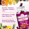 (2 Pack) Quercetin Gummies with Bromelain, Elderberry, Zinc and Vitamin C - Chewable Quercetin 1000 mg Supplement for Immunity, Cardiovascular, Allergy, Aging Support - Vegan Gummies for Adult & Kid