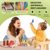 AVDAR Wooden Building Blocks for Toddlers 2-4 Years, 2024 Mom's Choice Award Winner, Wooden Blocks with Post Stickers, Travel Toy Set for Kids Ages 3+