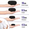 FANDAMEI Hair Donut Bun Maker, Hair Bun Shaper Set with 20 pcs Invisible Hair Nets for Bun, 4pcs Donut Bun Maker, 5 pcs Hair Elastic Bands, 20 pcs Hair Bobby Pins(Black)