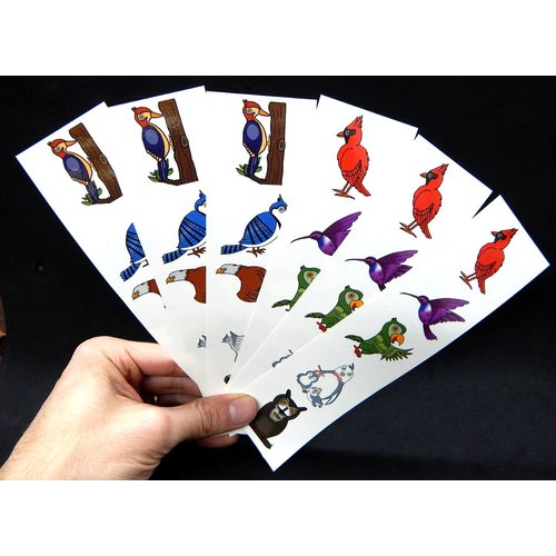 Premium Bird Temporary Tattoos, Party Favors: Hummingbird, Owls, Parrot, Flamingo, BlueJay, Cardinal