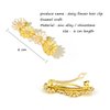 Women Lady Exquisite Sunflower Daisy Flower Hair Barrette Clip Accessary Vintage Metal French Barrettes Hair Clasps Accessories (Yellow)