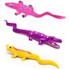 10Pcs Alligator Toy Animal Figure Bath Toys, Color Changing Crocodile Toy, Stress Relief Toys Adults, for Kids 3 Years and up, Water Table Toys for Themed Parties, Cake Topper, Kids Easter Basket