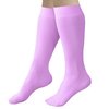 CRS Cross Figure Skating Socks (2 Pair) Premium Knee High Tights for Ice Skates, Footed Skate Socks, Ice Skating Socks, Dance (Pivot Purple)