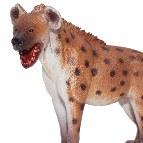 Gemini&Genius Hyena Toy for Kids, Plastic Animal Model Toy Hyaena Toy Figurine, Wild Life Wolf Animal Action Figure, Room Decoration, Cake Topper, Educational Play for Kids