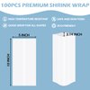 HTVRONT Shrink Wrap for Sublimation Tumblers 5X10 Inch - 50PCS Sublimation Shrink Wrap Sleeves, Heat-Resistant Tumbler Shrink Wrap Film
