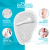 ZUCNANA Ball of Foot Cushions (2 Pairs Gel Shoe Inserts), Heel Inserts for Women, Non Slip Heel Pads, Heel Cushions for Foot Pain Relief and Comfort | One Size Fits Any (Clear)