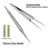 SGNEKOO Professional Facial Milia Removal Tool and Whitehead Extractor,Titanium Alloy Double Ended Needle and Steel Tweezers Kit,Blackhead,Blemish,Zit and Pimple Acne Remover Popper