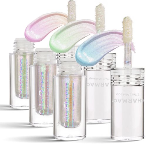 CHARMACY Multichrome Liquid Glitter Eyeshadow, Intense Chameleon Shifting Metallic Eyeshadow, High Pigmented Long lasting with No Crease Sparkling Eyeshadow (#305)
