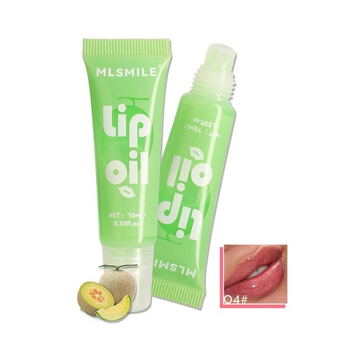 AKARY Six Color Hose Lip Oil, Lip Hydrating Oil Plumping Glimmer Glow Lipstick, Nourishing Lip Gloss Lip Balm, Long Lasting Lip Treatment & Smoothing Oil, Moisturizing & Clear Lip Gloss(04#Hami melon)