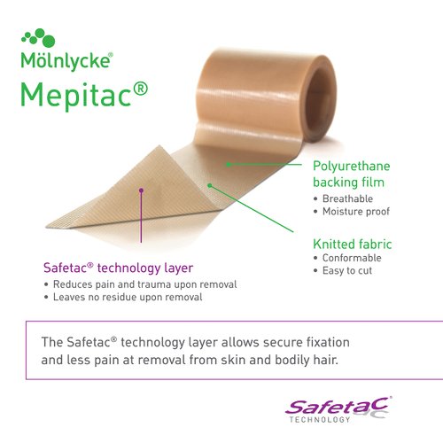 Mepitac 298300 Soft Silicone Tape, 2 cm x 3 /0.8 in x 3.3 yd