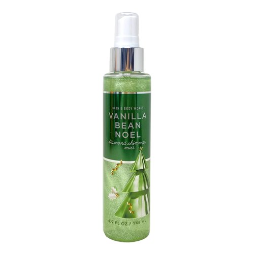 Bath & Body Works Vanilla Bean Noel 2 Pack Diamond Shimmer Mist Bundle with a Natural Oats Bar Soap