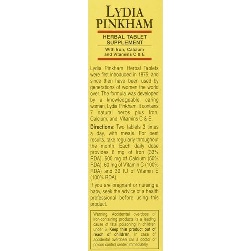 Lydia Pinkham Lydia E Pinkham Herbal Supplement - 72 Tablets (Pack of 6)