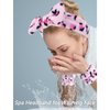 VELSCRUN 6 Pack Hairband, Makeup Headband, Face Wash Headband, Skincare Headbands, Leopard Print-Pink, Microfiber, One Size Fits All, Ideal Gift for Women