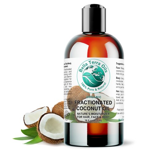 Bella Terra Oils - Liquid Organic Fractionated Coconut Oil 16 oz - Dive into Nutritional Excellen...