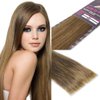 20 Pcs X 18" inches Invisible Tape In Seamless Hand Tied Remy Human Hair Extensions (#4A Medium Ash Brown)