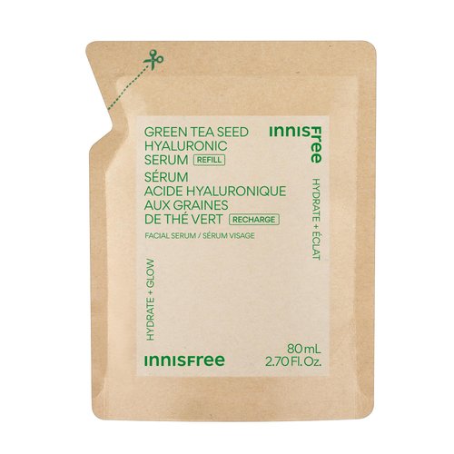 innisfree Green Tea Seed Hyaluronic Serum Refill with Panthenol and Niacinamide, Korean Face Seru...