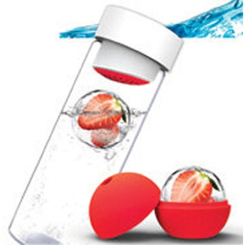 Tritan Fruit Infuser Sports Water Bottle 2 Piece Exercise Diet Walking Workout