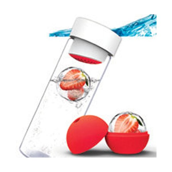 Tritan Fruit Infuser Sports Water Bottle 2 Piece Exercise Diet Walking Workout