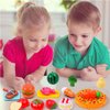 KucuRee 66Pcs Play Food Cutting Set, Pretend Play Food Set for Kids Kitchen, Cutting Fruits and Vegetable Toys, Early Development Education Toys, Christmas and Birthday Gifts for Girls and Boys