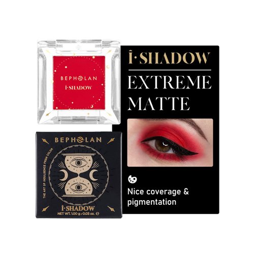 BEPHOLAN Single Red Eyeshadow Palette,High Pigment,Longwear,Intense Color Gothic Makeup