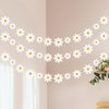 JJUNW 3 Packs Daisy Boho Banner Party Decorations, Daisy Garland Kit, Groovy Party Favors White Daisy Decor, Daisy Paper Cutouts for Indoor Outdoor Girls Shower Birthday Party Supplies