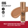Rimmel Multi-Tasker Better Than Filters, 006 Medium Deep, Face Primer, Glow Booster and Highlighter, Vegan Formula, Anti-Ageing Benefits, Light-Reflecting Pigments, Giant Soft-Touch Wand, 1oz