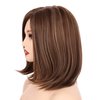 Onedor 11" Short Straight Middle Part Synthetic Heat Resistant Bob Wigs, Full Head Hair Wigs for Women, Girls (RL16/88)
