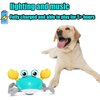 HONGID Crawling Crab Dog Toys,Escaping Crab Dog Toy with Obstacle Avoidance Sensor,Interactive Dog Toys with Music Sounds & Lights for Dogs Cats Pets,Christmas Toy Gifts for Puppy/Small/Medium Dogs