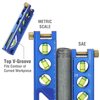 WORKPRO Torpedo Level, Magnetic, Verti. Site 4 Vial for Conduit Bending, Aluminum Alloy Construction, 6-1/2 inch